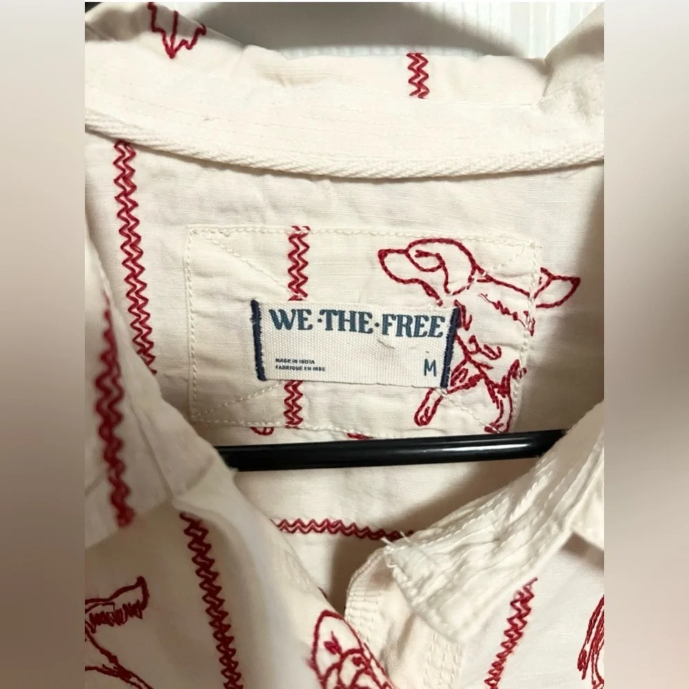 Free People We The Free Have A Nice Day western equestrian blouse Top RARE - Picture 5 of 5